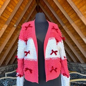 Striped Sweater with Bows, large